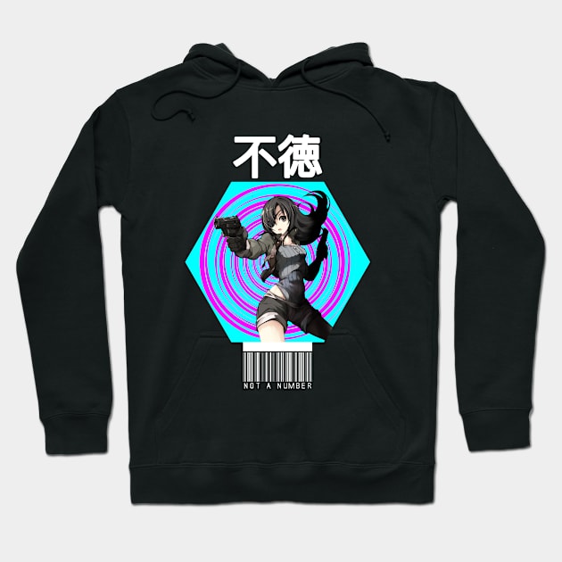 Anime Manga Gun Girl, Cyberpunk Hoodie by KultureinDeezign